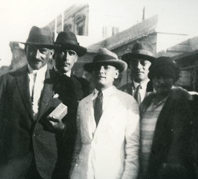 Joseph Cassuto with Chaim Weizmann (Holding Book)